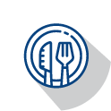 plate, knife, fork icon